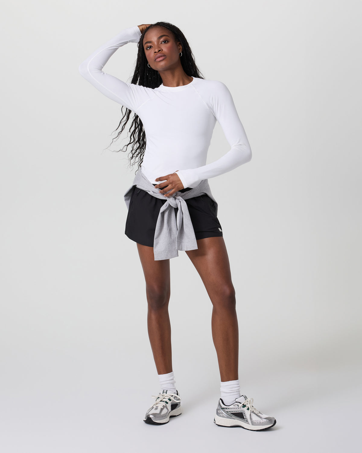 Long Sleeve Seamless Surge Tee White | Vuori sale