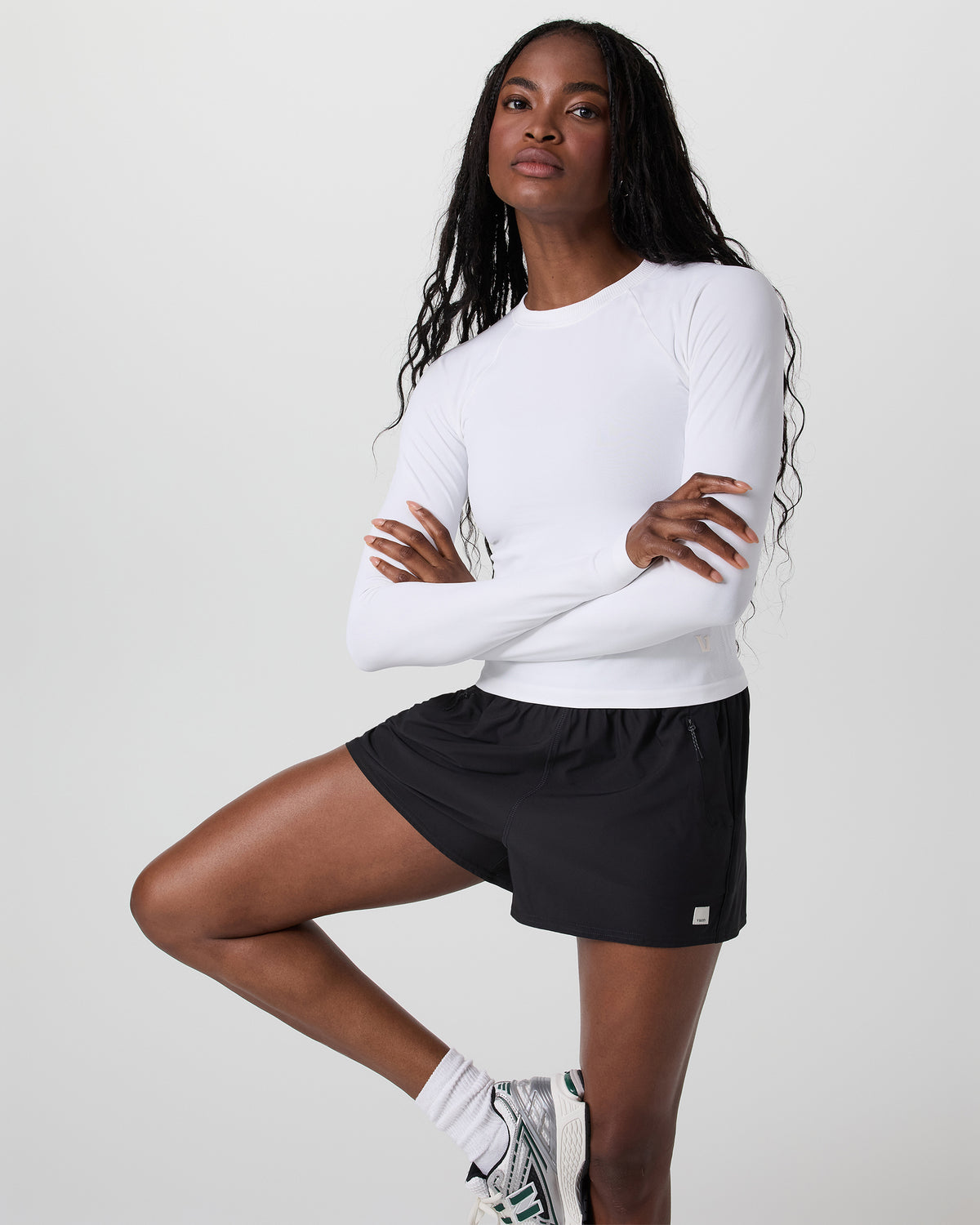 Long Sleeve Seamless Surge Tee White | Vuori sale