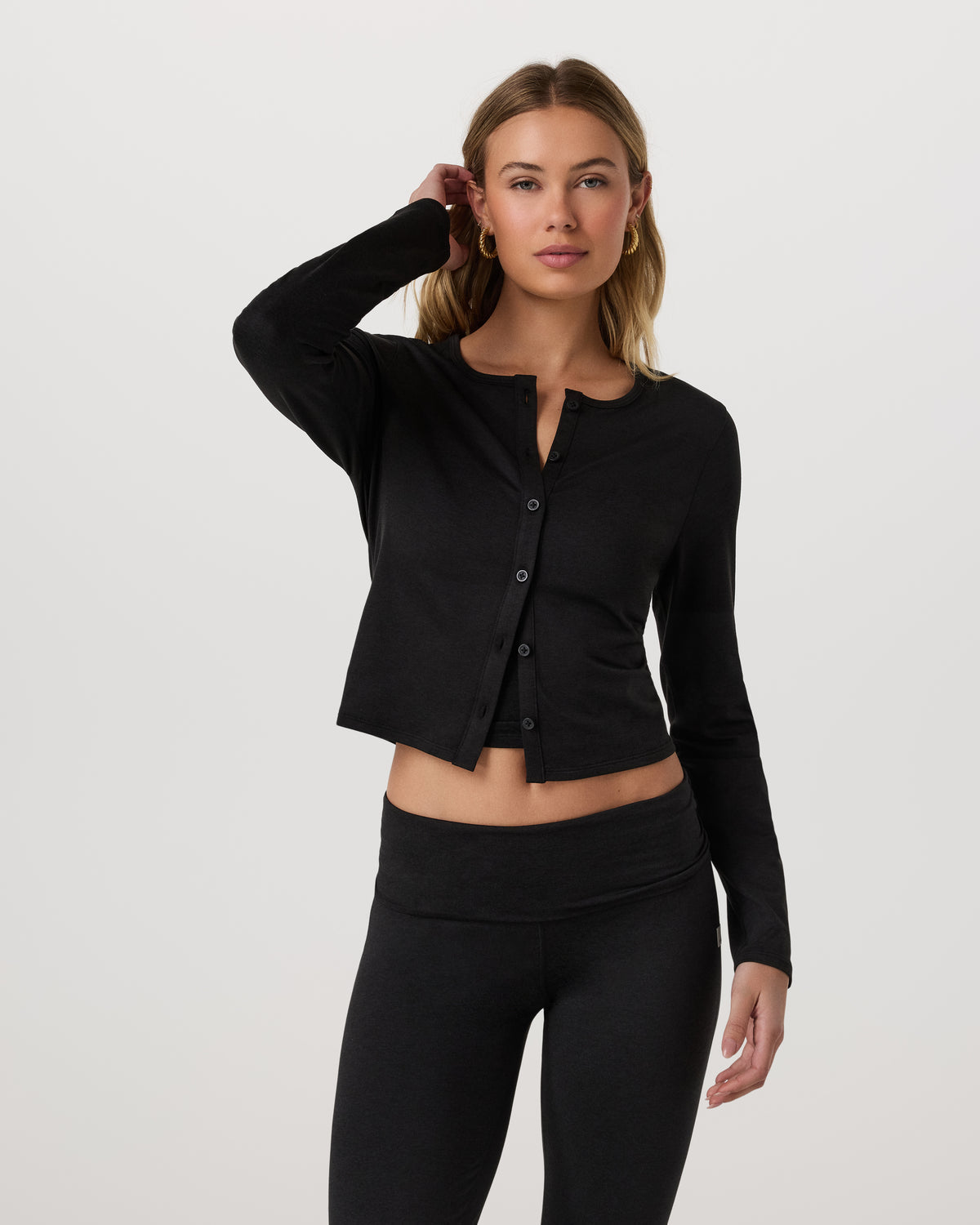Halo Cardigan 2.0 Black Heather | Vuori shop