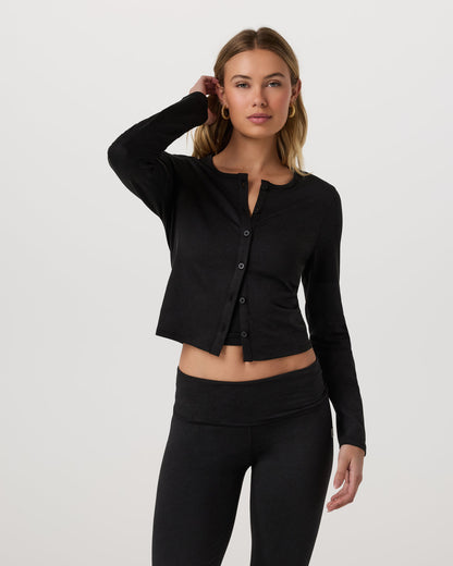 Halo Cardigan 2.0 Black Heather | Vuori shop