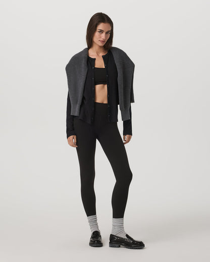 Women's Long Sleeve Halo Snap Cardigan Black Heather | Vuori sale