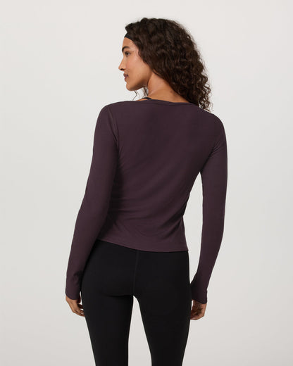 Long Sleeve Cove Ultra Scoop Women's Raisin Shirt | Vuori online