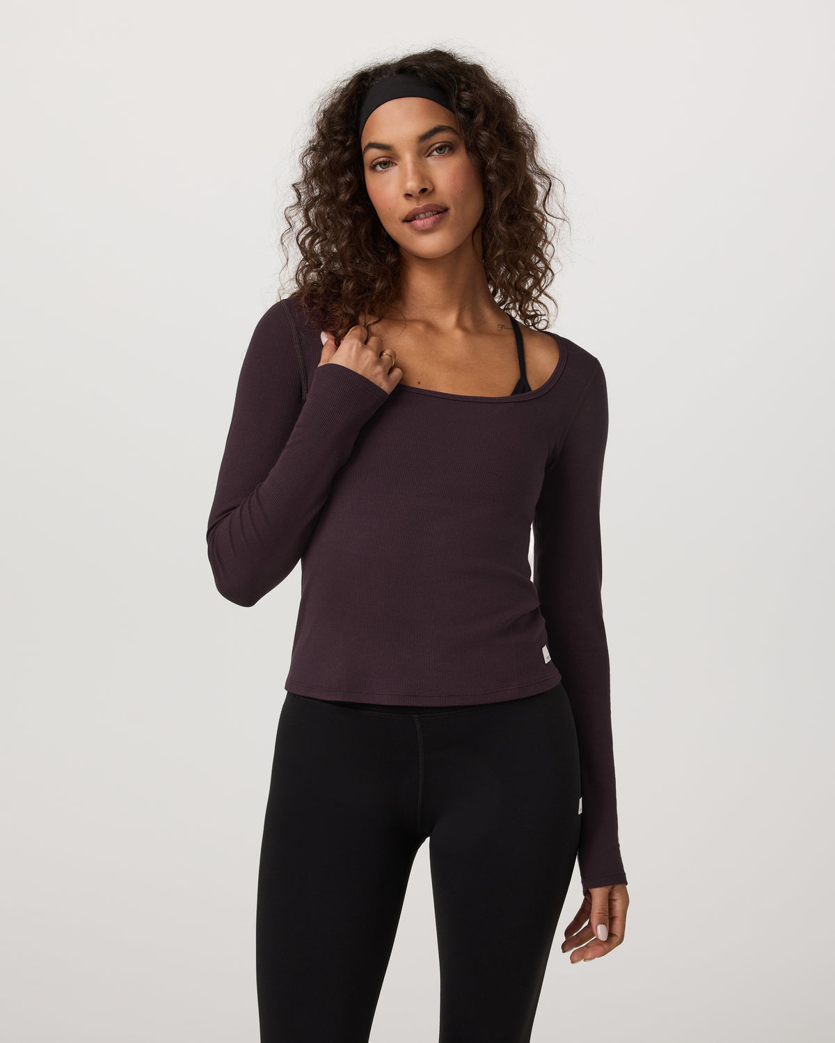 Long Sleeve Cove Ultra Scoop Women's Raisin Shirt | Vuori online