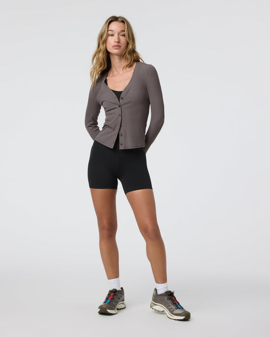 Long Sleeve Pose Cardigan Chia Ribbed Cardigan | Vuori outlet