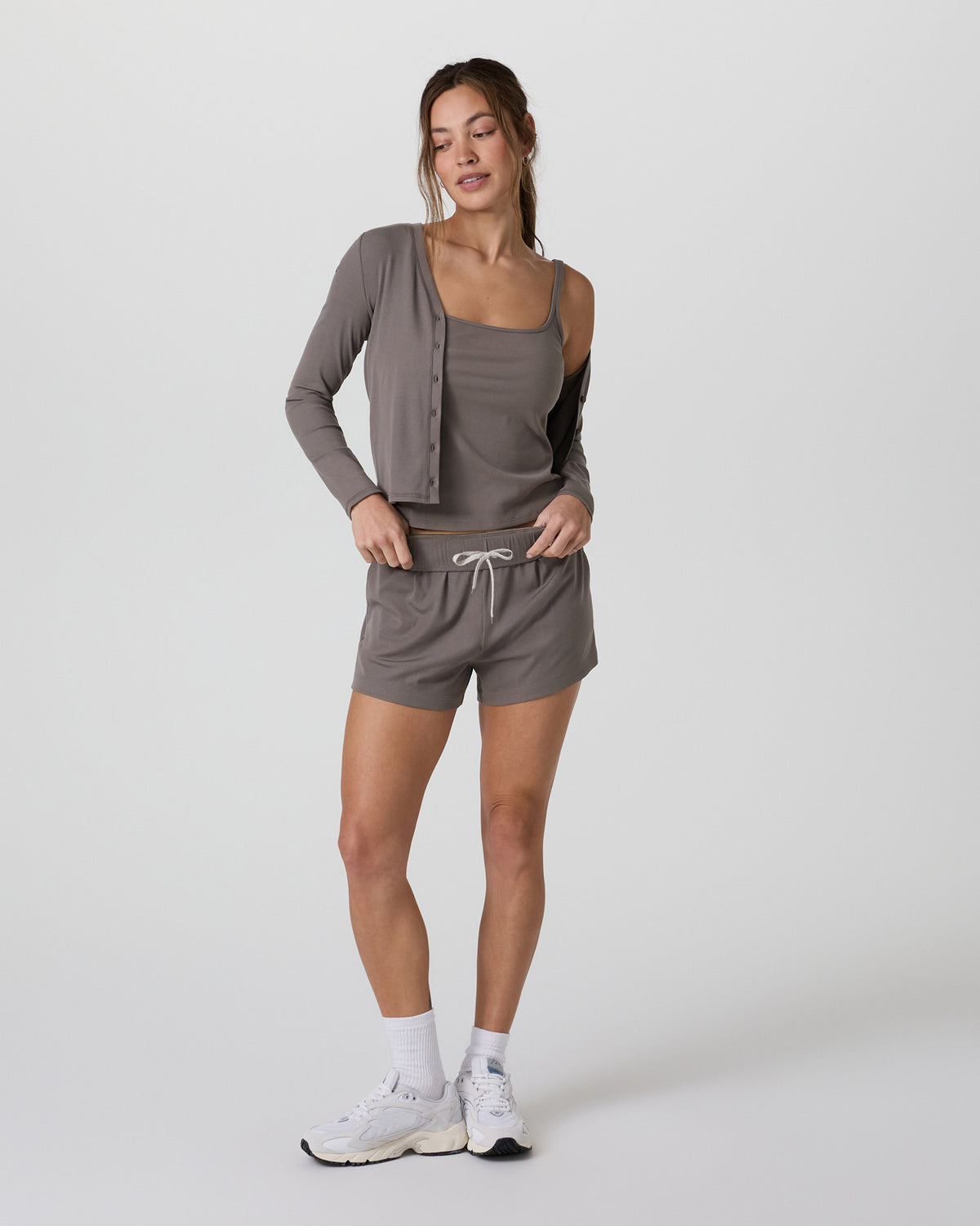 Long Sleeve Pose Cardigan Chia Ribbed Cardigan | Vuori outlet