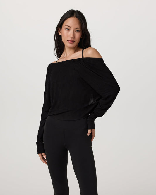Long Sleeve Twist Top Women's Black Twist Top | Vuori shop