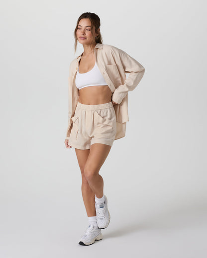 Trestles Twill Button Up Sand Dollar | Vuori sale