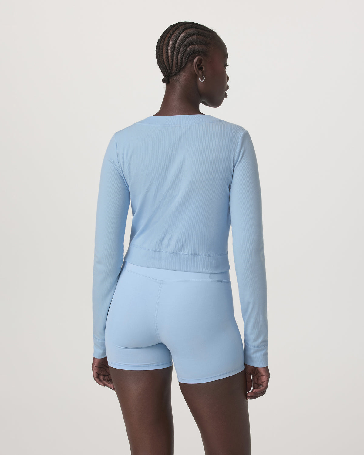 Long Sleeve Pose Mini Cardigan Women's Crystal Blue Top | Vuori online