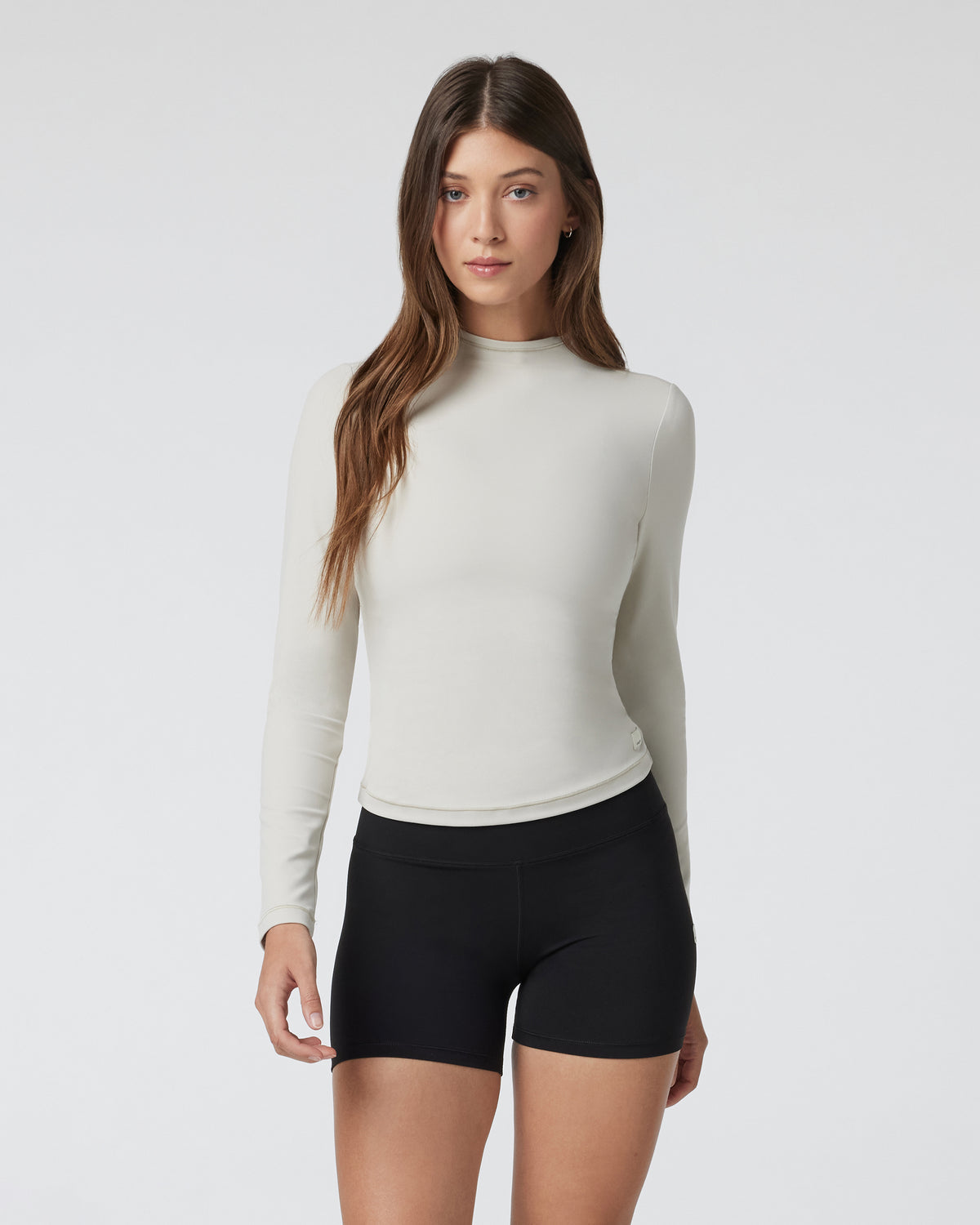 Vuori AllTheFeels Long Sleeve Mock Ecru | Vuori discount