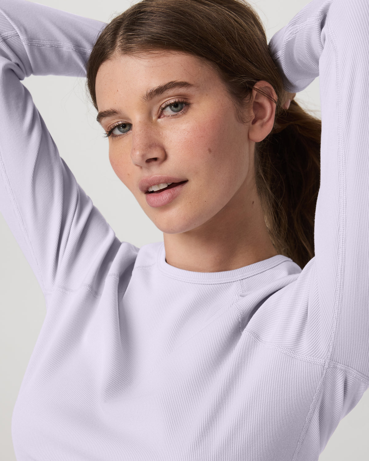 Long Sleeve Pose Crew Women's Lavender Ice Crewneck | Vuori outlet