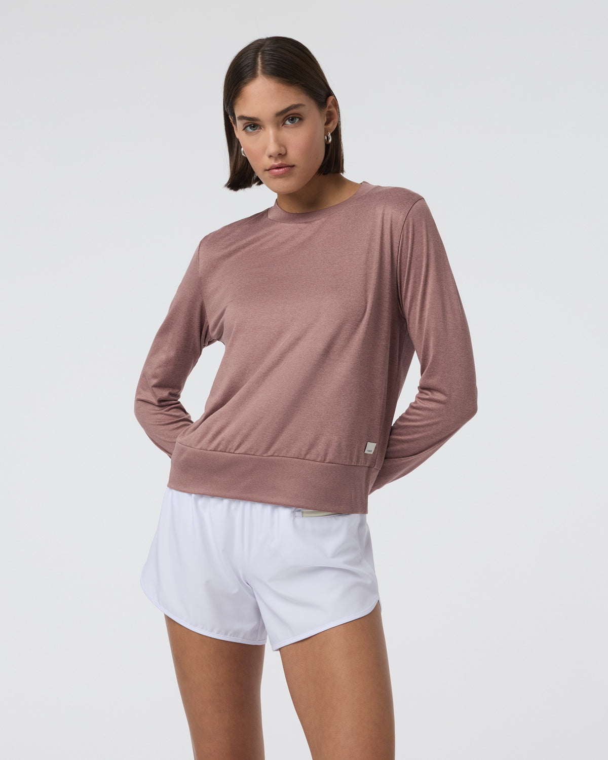 Daydream Crew Sedona Brown Heather Long Sleeve Top | Vuori sale