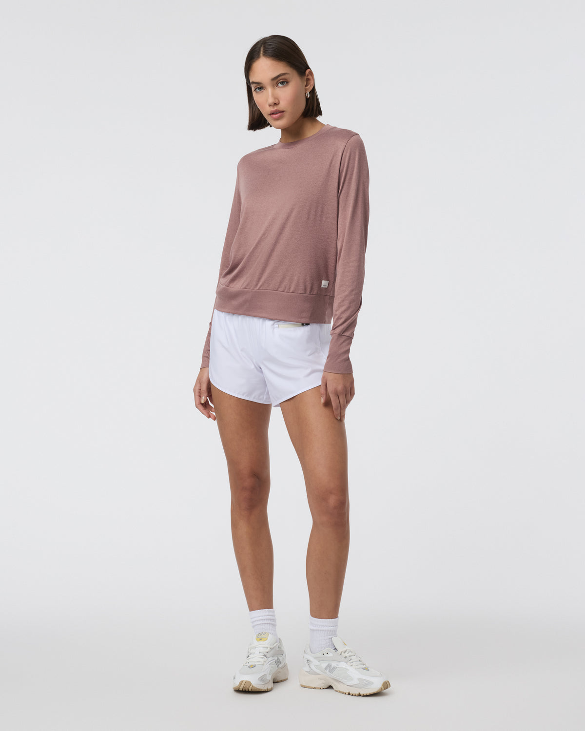 Daydream Crew Sedona Brown Heather Long Sleeve Top | Vuori sale