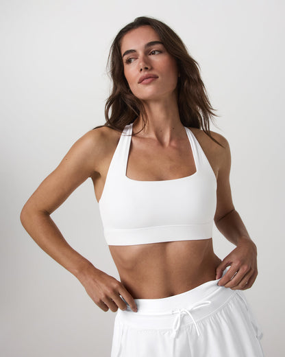 Daily Form Bra Women's White Racerback Sports Bra | Vuori online