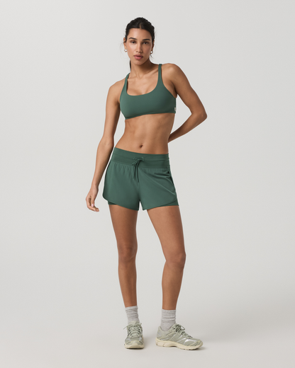 Yosemite Bra Women's Agate Green Strappy Sports Bra | Vuori outlet