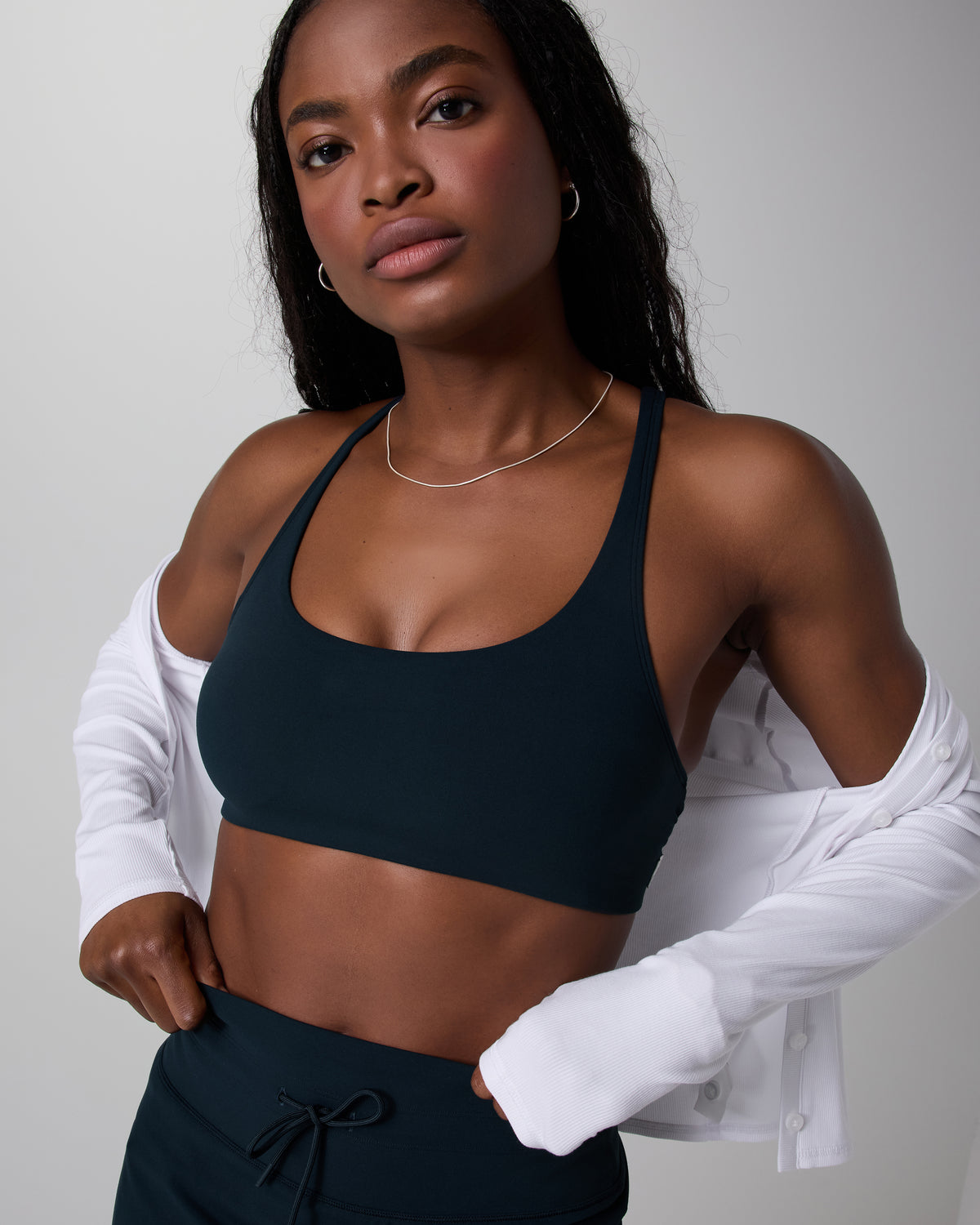 Yosemite Bra Ink Strappy Sports Bra | Vuori shop