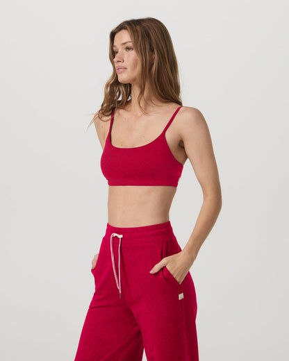 Halo Essential Bra Women's Strawberry Heather Sports Bra | Vuori shop