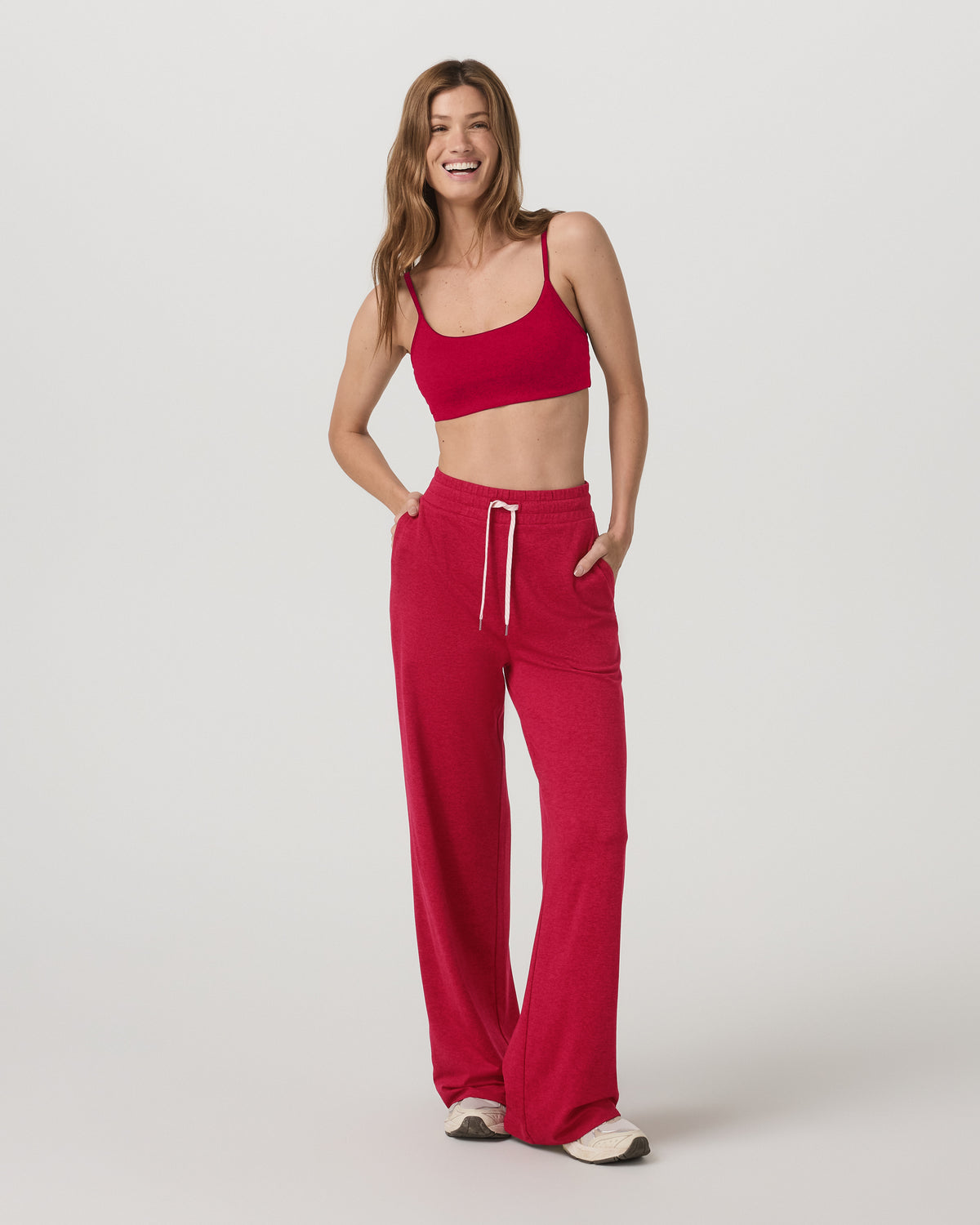 Halo Essential Bra Women's Strawberry Heather Sports Bra | Vuori shop
