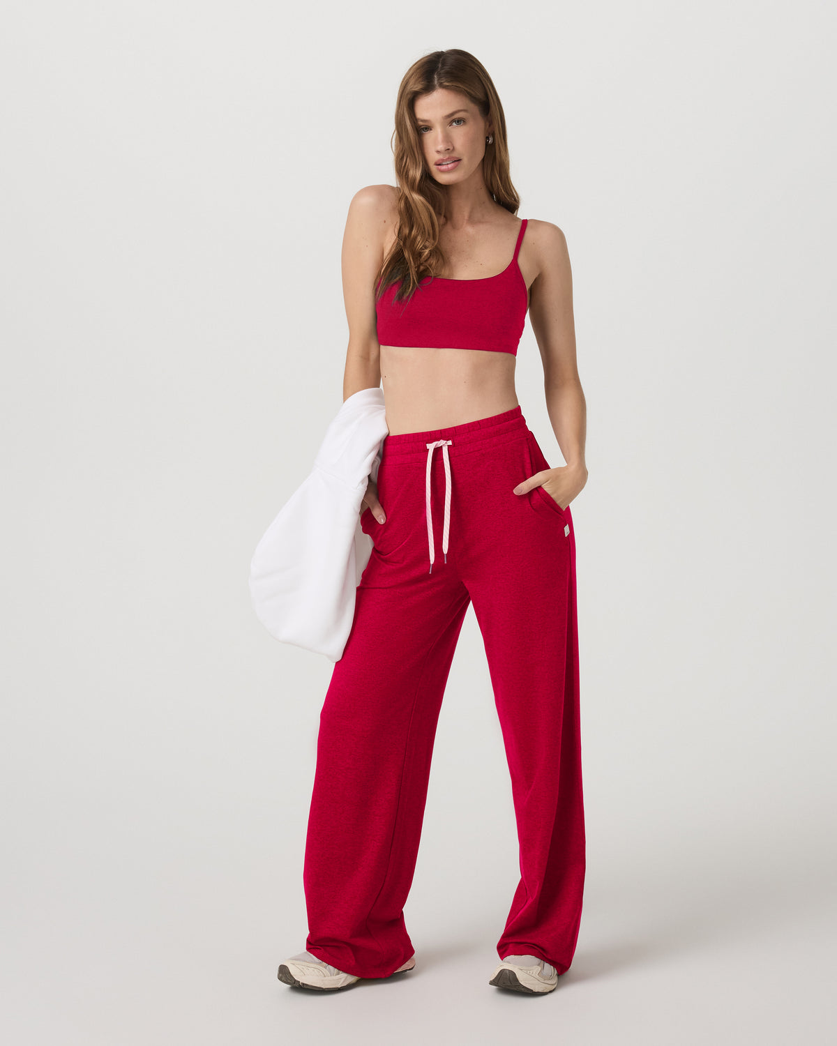 Halo Essential Bra Women's Strawberry Heather Sports Bra | Vuori shop