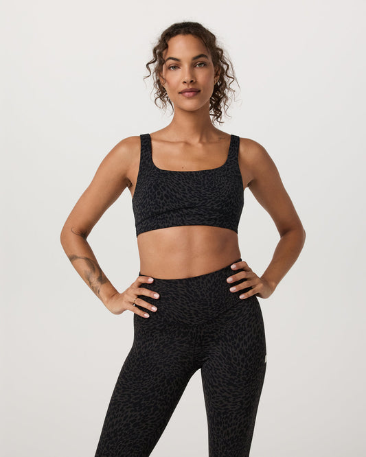 Vuori AllTheForm™ Bra Black Blurred Torrent Sports Bra | Vuori shop