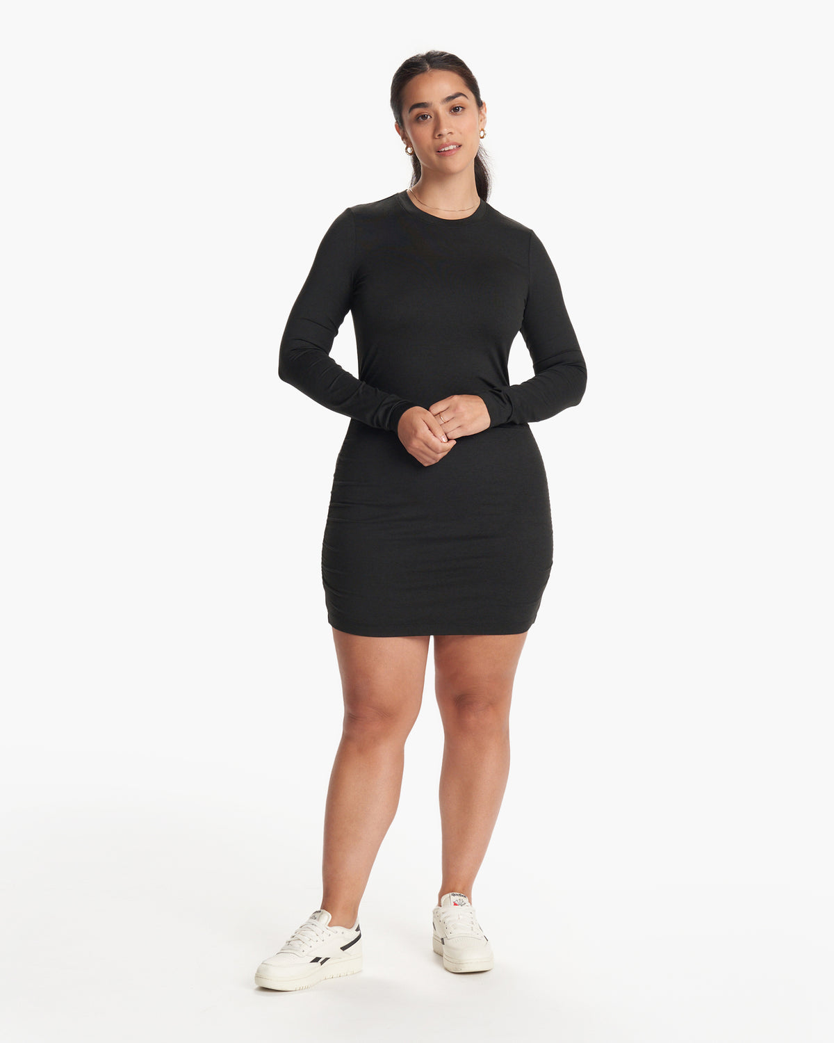Long Sleeve Halo Essential Dress Black Heather | Vuori shop