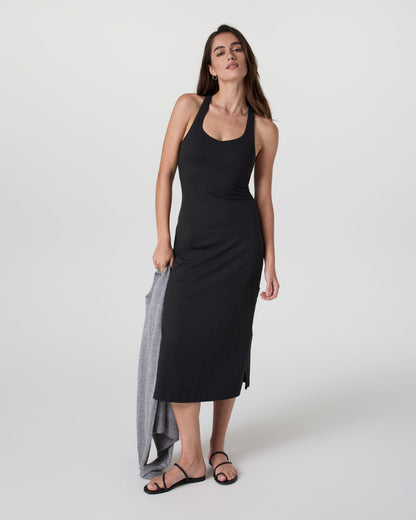 Halo Racerback Dress Solid Black | Vuori shop