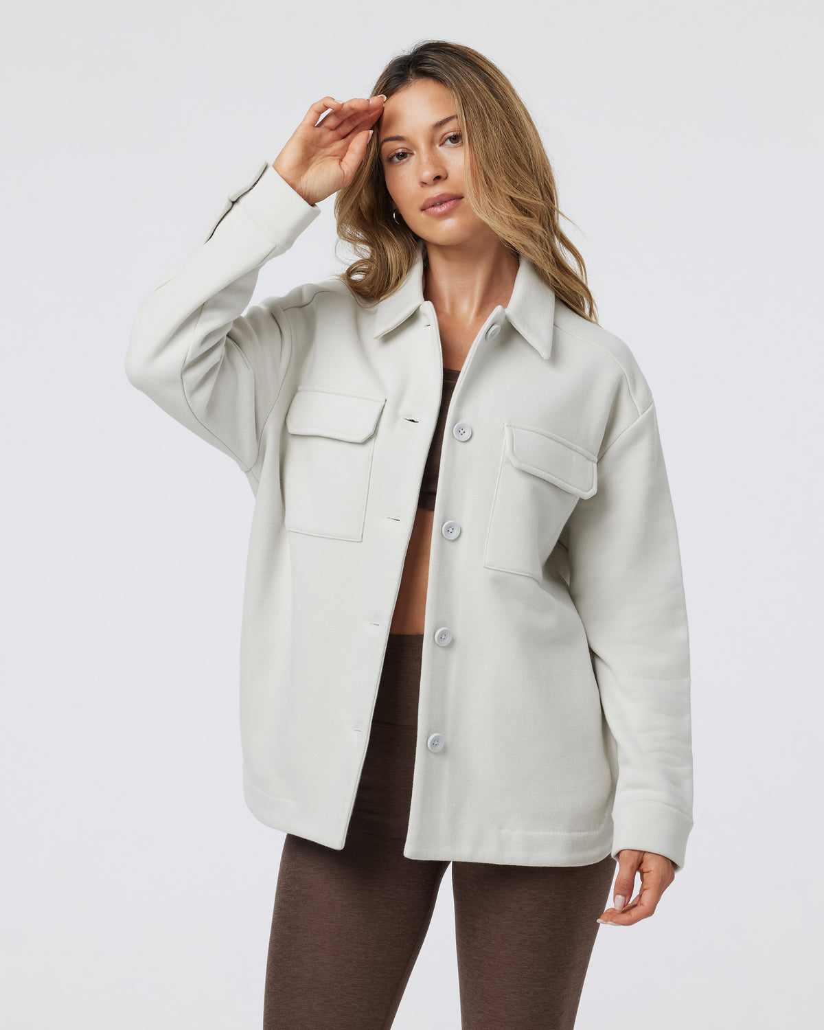 Restore Shirt Jacket Salt French Terry Shirt | Vuori sale