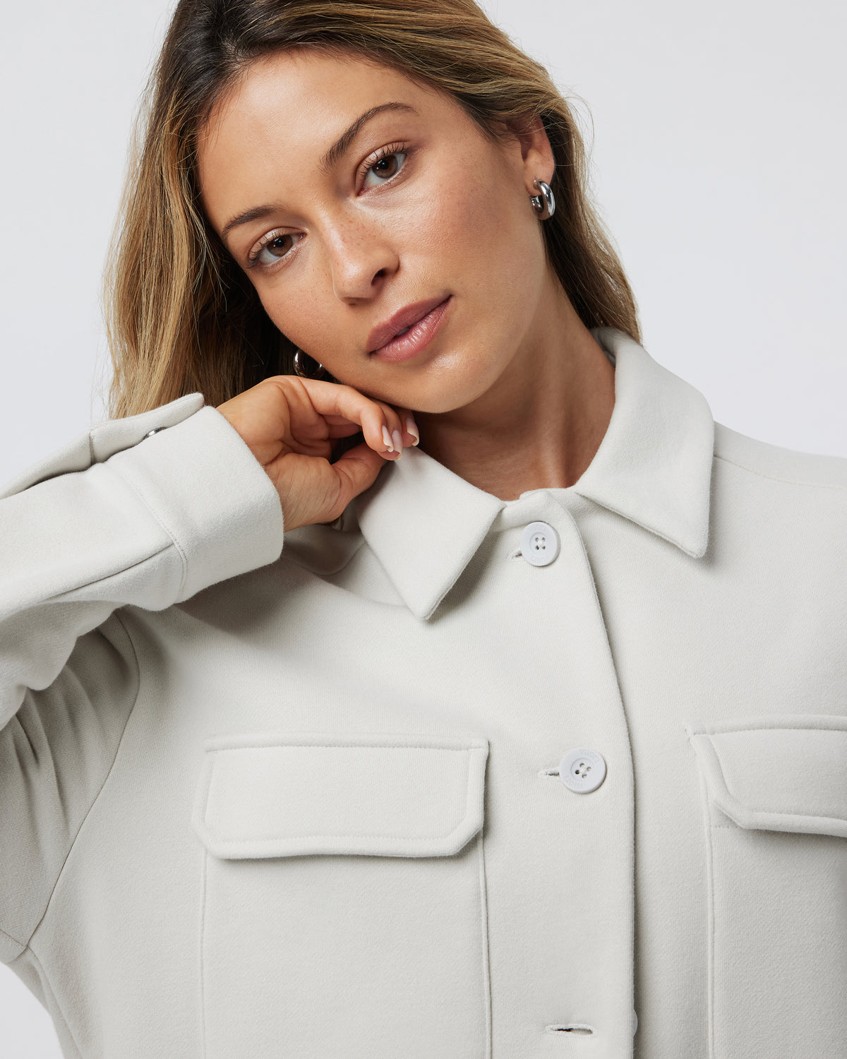 Restore Shirt Jacket Salt French Terry Shirt | Vuori sale