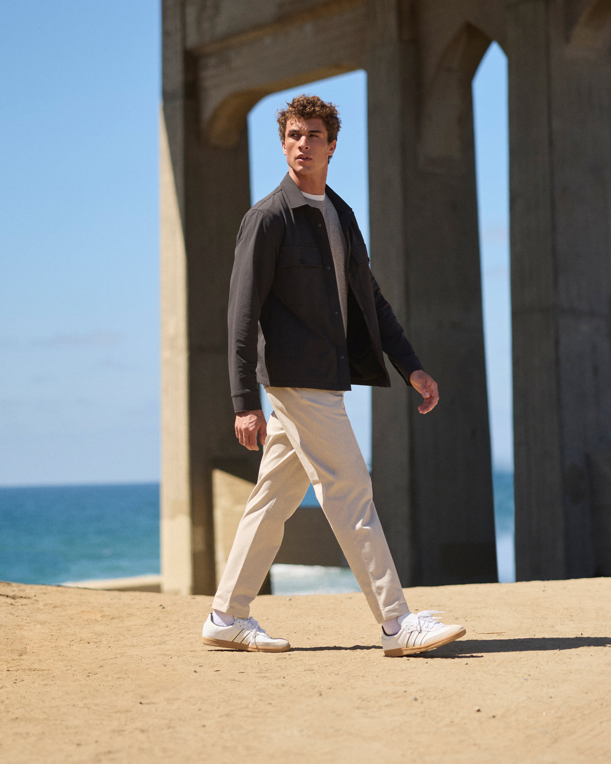 Fletcher Elastic Waist Pant Athletic Slim Fit 30" Oatmeal | Vuori sale
