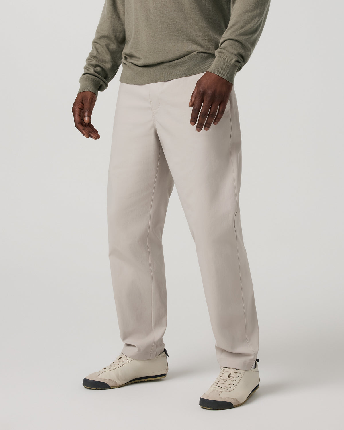 Men's Cascade Elastic Waist Trouser Classic Fit 30" Pewter | Vuori online