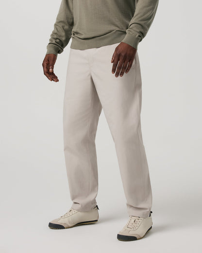 Men's Cascade Elastic Waist Trouser Classic Fit 30" Pewter | Vuori online