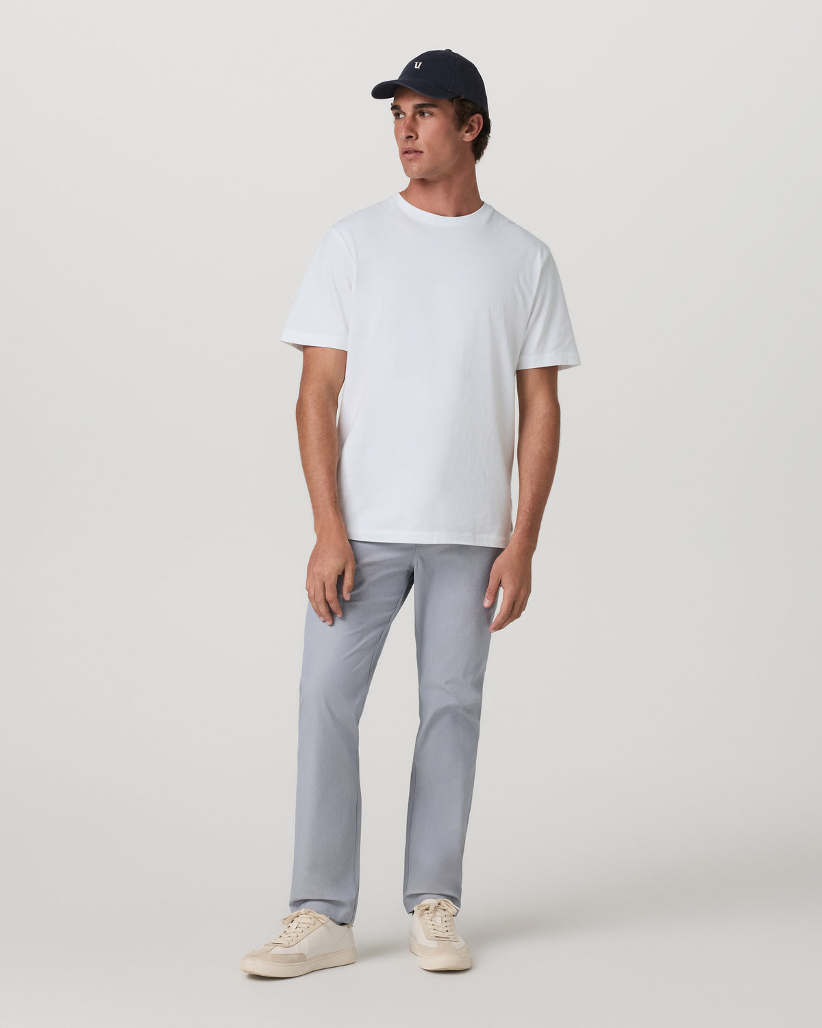 Cascade Elastic Waist Trouser Classic Fit 30" Heather Grey | Vuori outlet