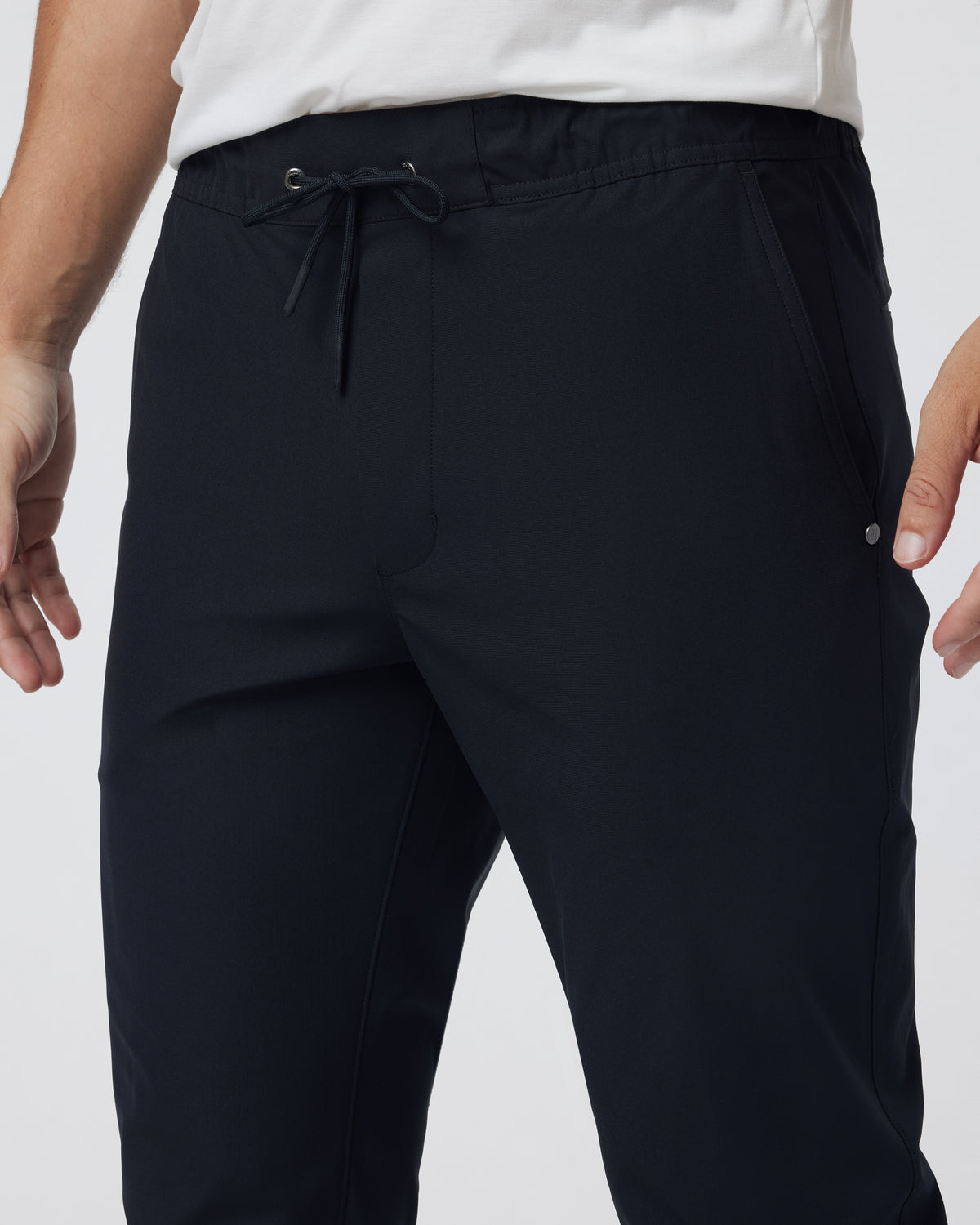 Meta Elastic Waist Pant Black 5-Pocket Stretch Pants | Vuori discount