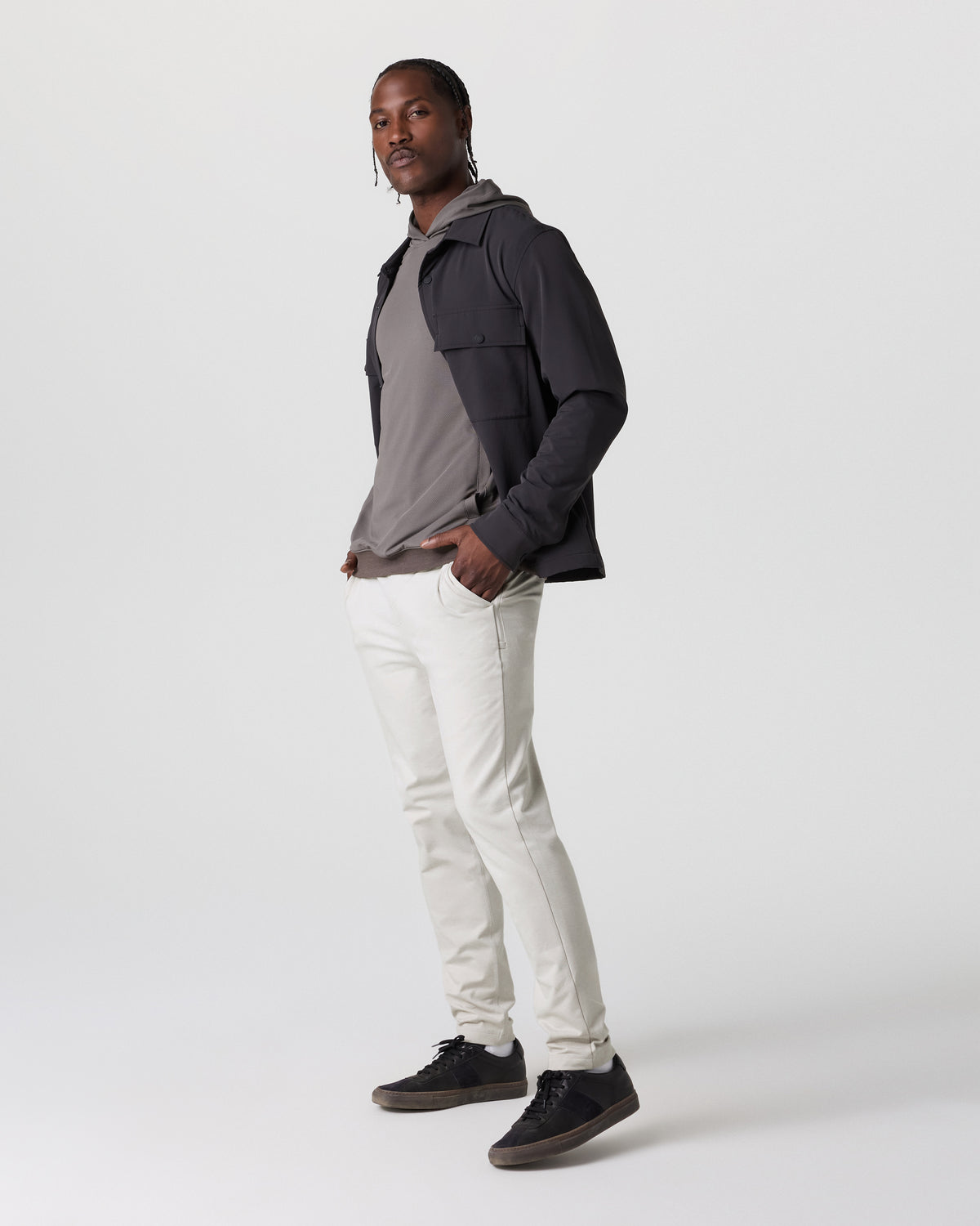 Coronado Pant Men's Salt Heather Zip Up Hoodie | Vuori shop