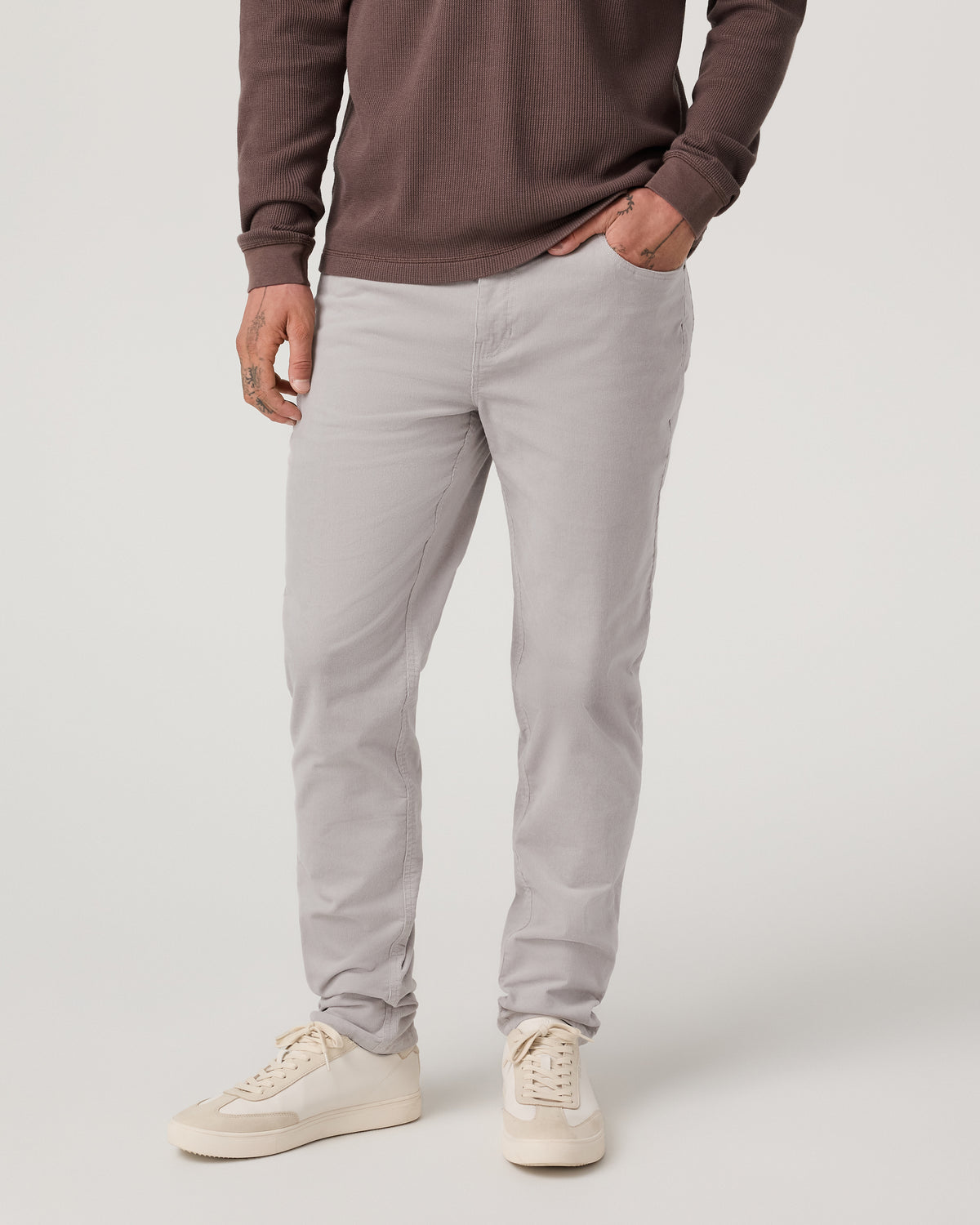 Optimist 5 Pocket Cord Pant Athletic Slim Fit Amethyst Grey | Vuori outlet