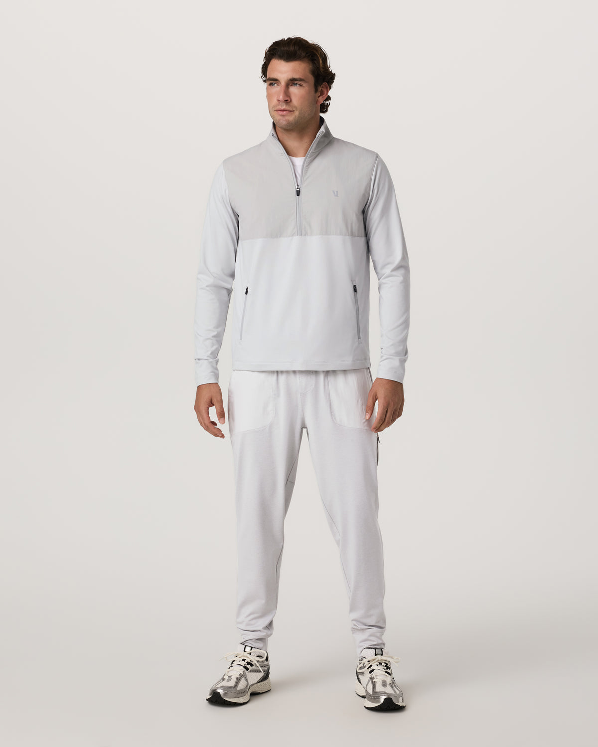 Sunday Mixed Media Jogger 28" Men's Frost Grey Joggers | Vuori onsale