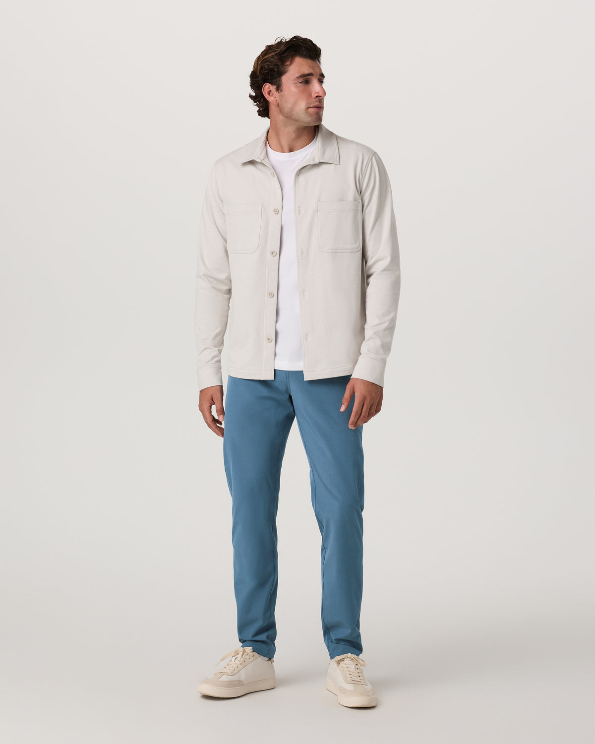 Aim Pant Men's Pool Blue Athletic Slim Fit 30" Inseam | Vuori outlet