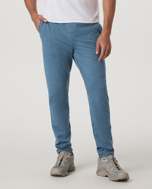 Coronado Pant 30" Men's Pool Blue Heather Pants | Vuori sale