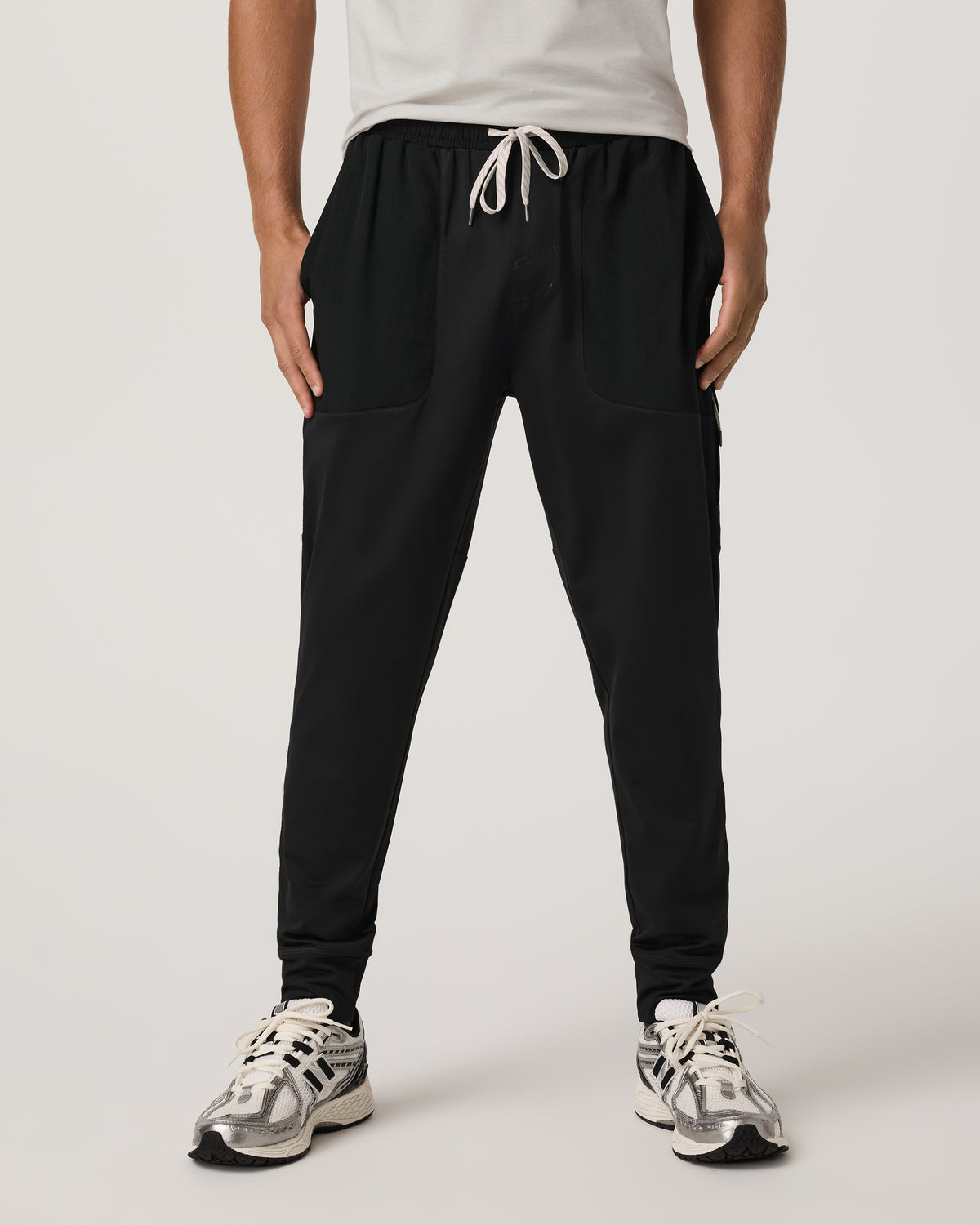 Sunday Mixed Media Jogger 28" Men's Black Joggers | Vuori discount