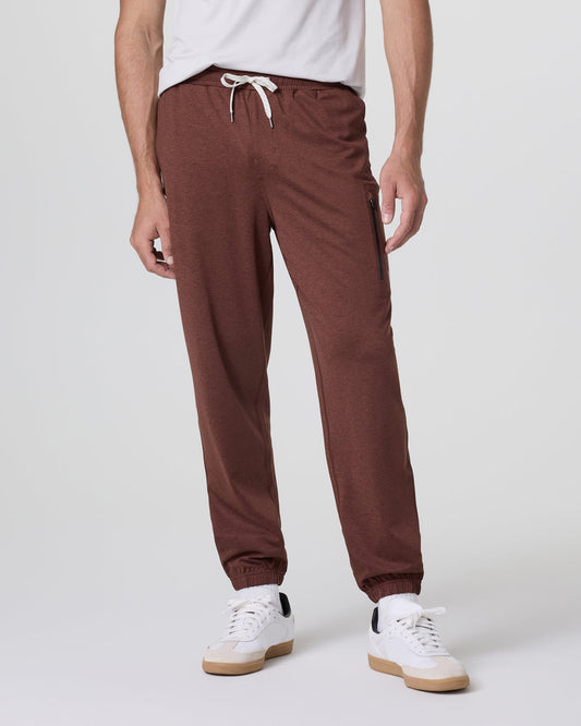 Sunday Performance Sweatpant Classic 30" Burnt Sienna Heather | Vuori shop