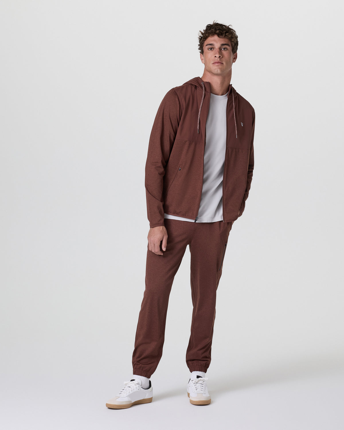 Sunday Performance Sweatpant Classic 30" Burnt Sienna Heather | Vuori shop