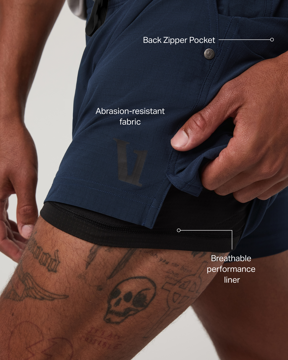 HardKore Short Lined 5" Men's Ink Performance Shorts | Vuori online
