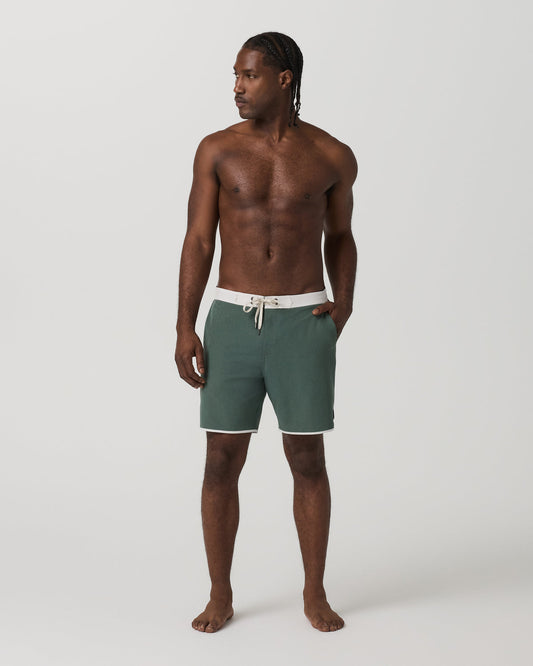 Men's Cruise Boardshort 7" Agate Green Linen Texture | Vuori discount