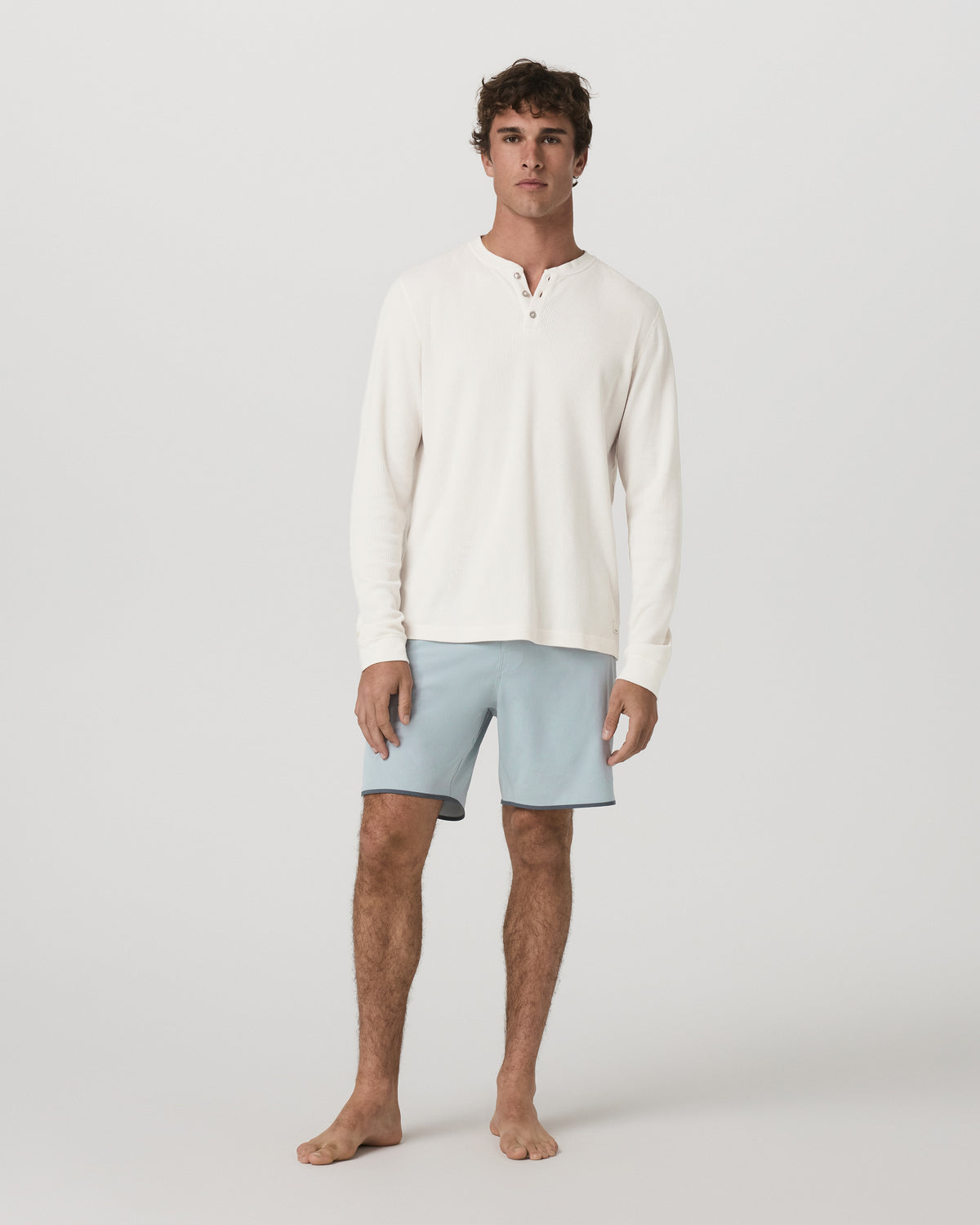 Cruise Boardshort 7" Men's Blue Haze Linen Swim Shorts | Vuori sale