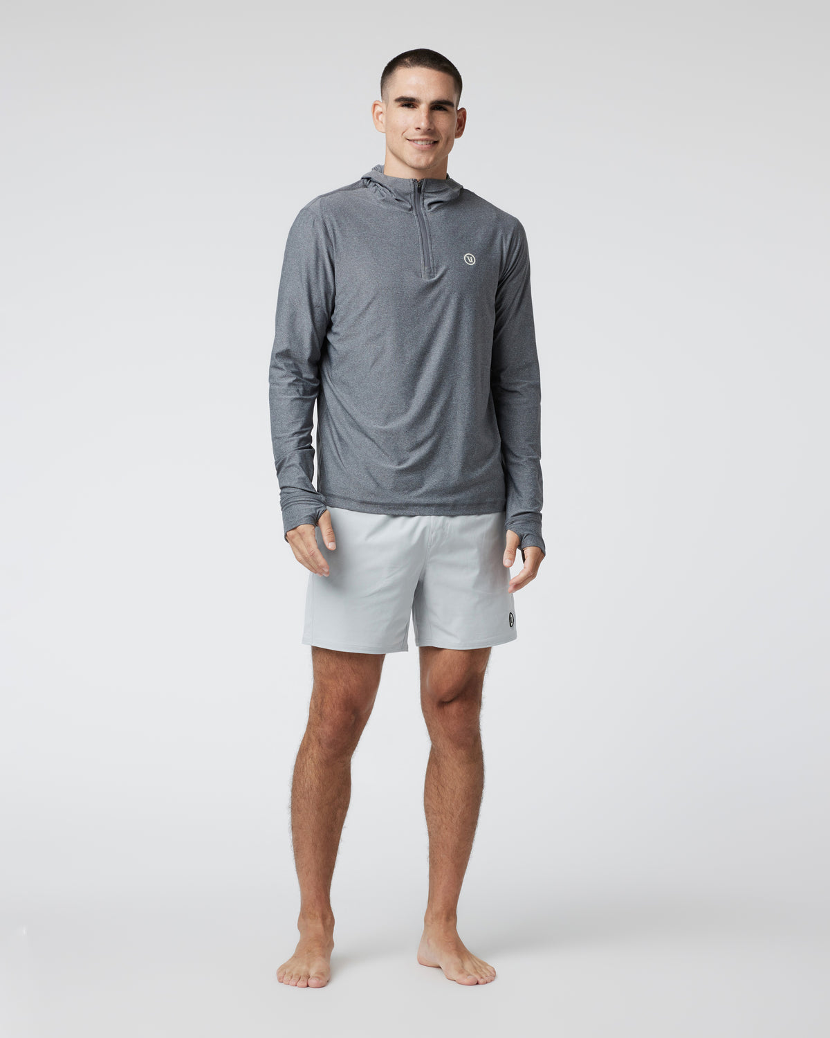 Maverick Volley Short Men's Sky Grey Hybrid Shorts | Vuori discount