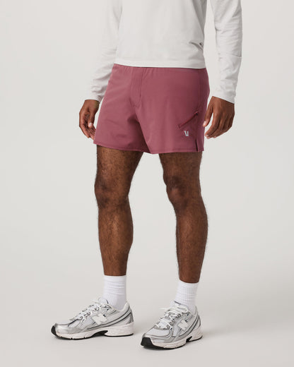 Qualify Short Lined 5" Men's Berry Performance Shorts | Vuori online