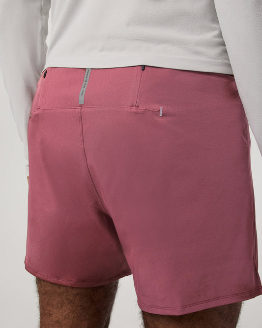 Qualify Short Lined 5" Men's Berry Performance Shorts | Vuori online
