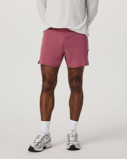 Qualify Short Lined 5" Men's Berry Performance Shorts | Vuori online