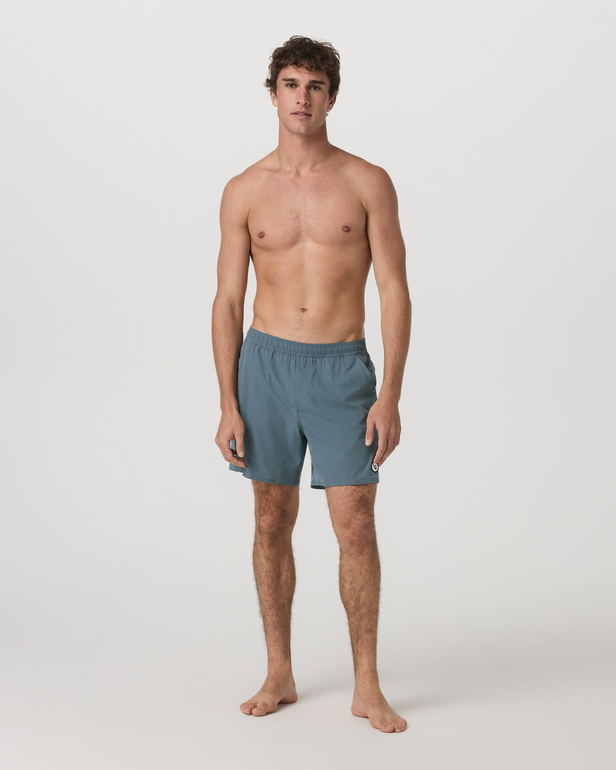 Maverick Volley Short Lined Men's Blue Sea Hybrid Shorts | Vuori shop