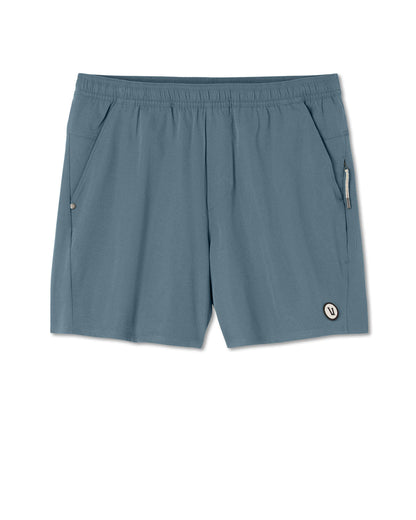 Maverick Volley Short Lined Men's Blue Sea Hybrid Shorts | Vuori shop