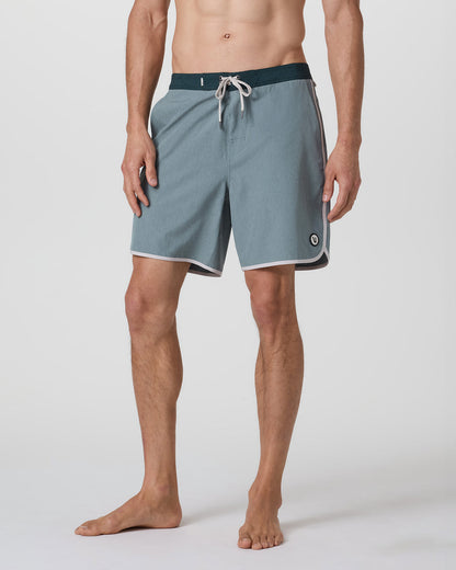 Cruise Boardshort Dusty Blue Linen Texture | Vuori for sale